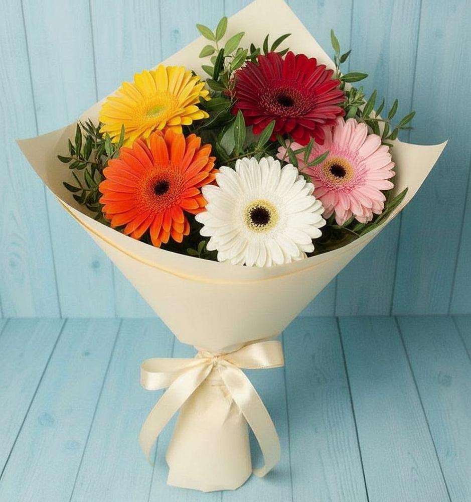 Букет цветов из: Герберы в Каргалинской