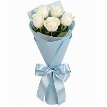 Букет 5 Белых роз Проуд #REPLACE_PRED# Каргалинской