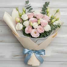 Букет цветов из:  Лизиантусы в Каргалинской