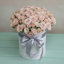 Цветочная композиция из Розы в шляпной коробке #REPLACE_PRED# Каргалинской