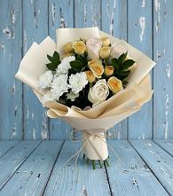 Букет цветов из:  Розы и Хризантемы в Каргалинской