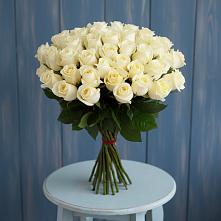 Букет 51 Белая роза Эдлесс Лав в Каргалинской