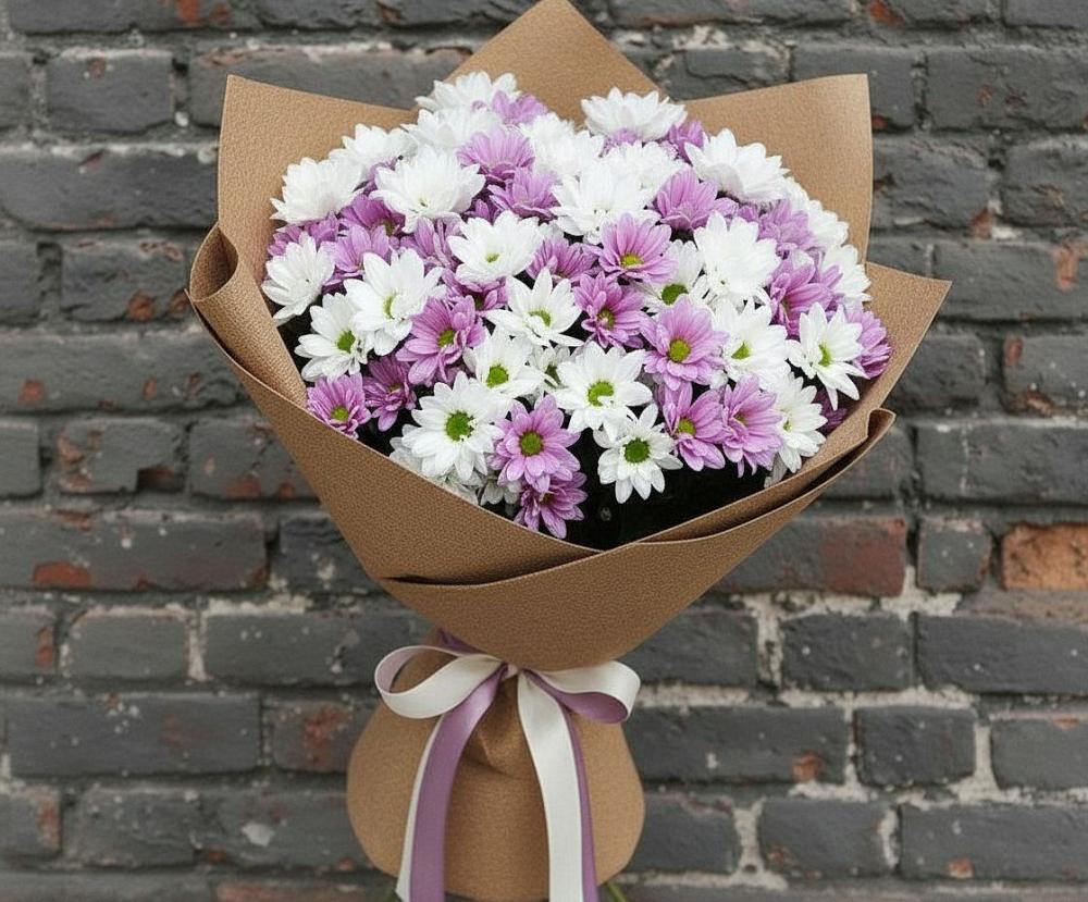 Букет цветов из: Хризантемы в Каргалинской