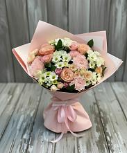 Букет цветов из:  Гвоздики, Розы и Хризантемы в Каргалинской