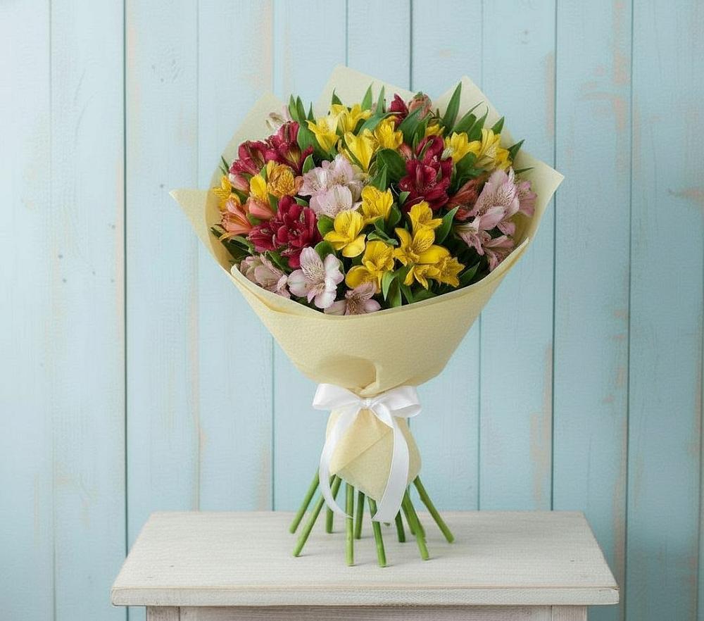 Букет цветов из: Альстромерии в Каргалинской