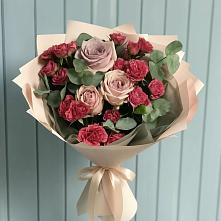 Букет цветов из:  Гвоздики и Розы в Каргалинской