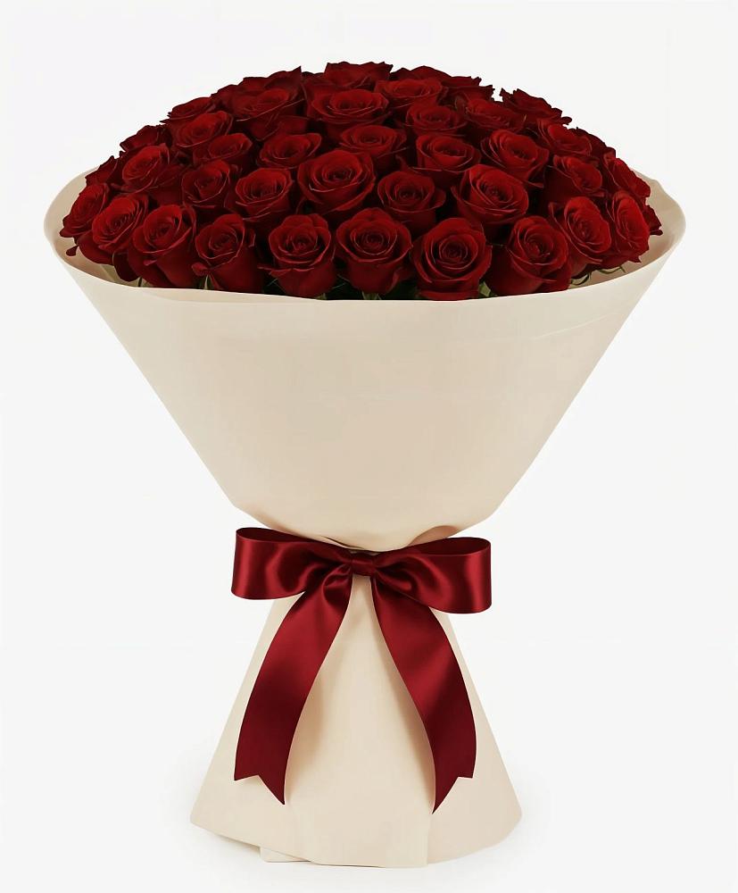 Букет 101 Бордовая роза Блэк Бакарра в Каргалинской