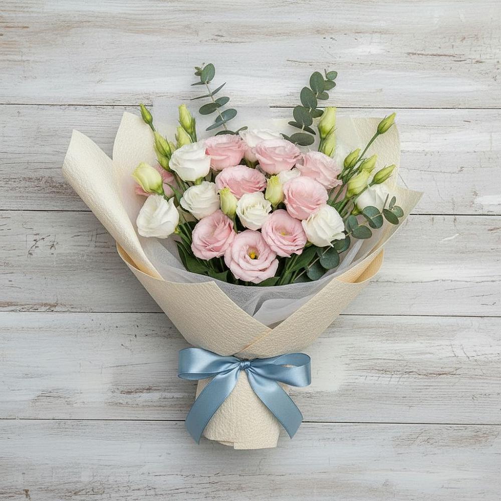 Букет цветов из: Лизиантусы в Каргалинской